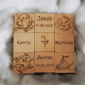 Kinder Holzwürfel Set